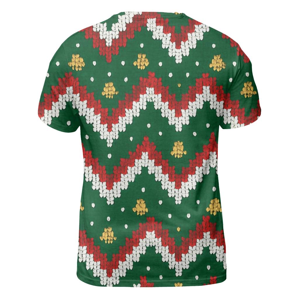 Candy Cane Pixel Zigzag Design unique graphic print tees