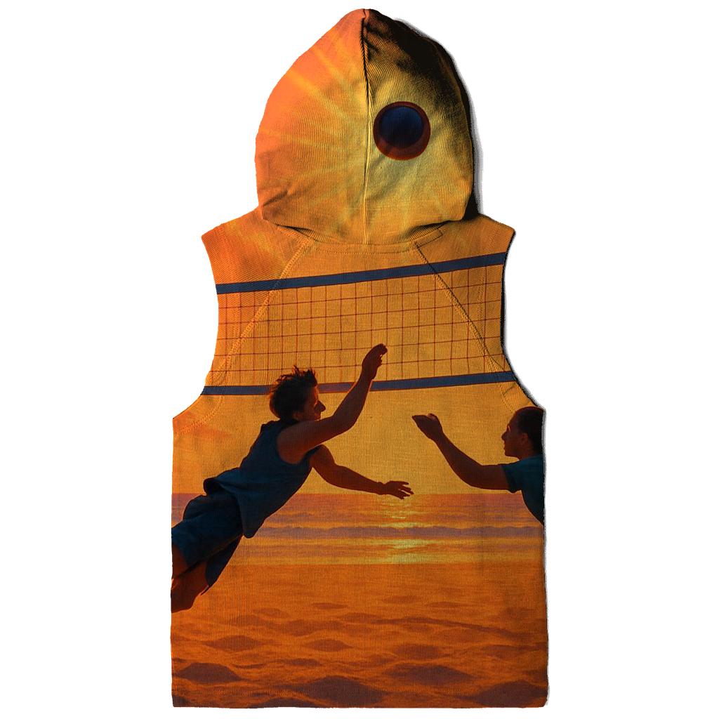 Beach Volleyball Sunset Rally hoodie trends