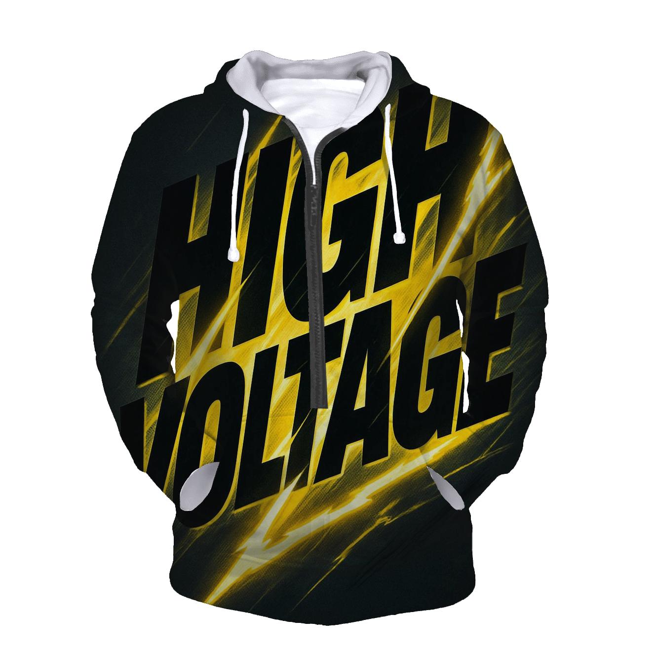 Kinetic Typographic Thunder printed hoodies