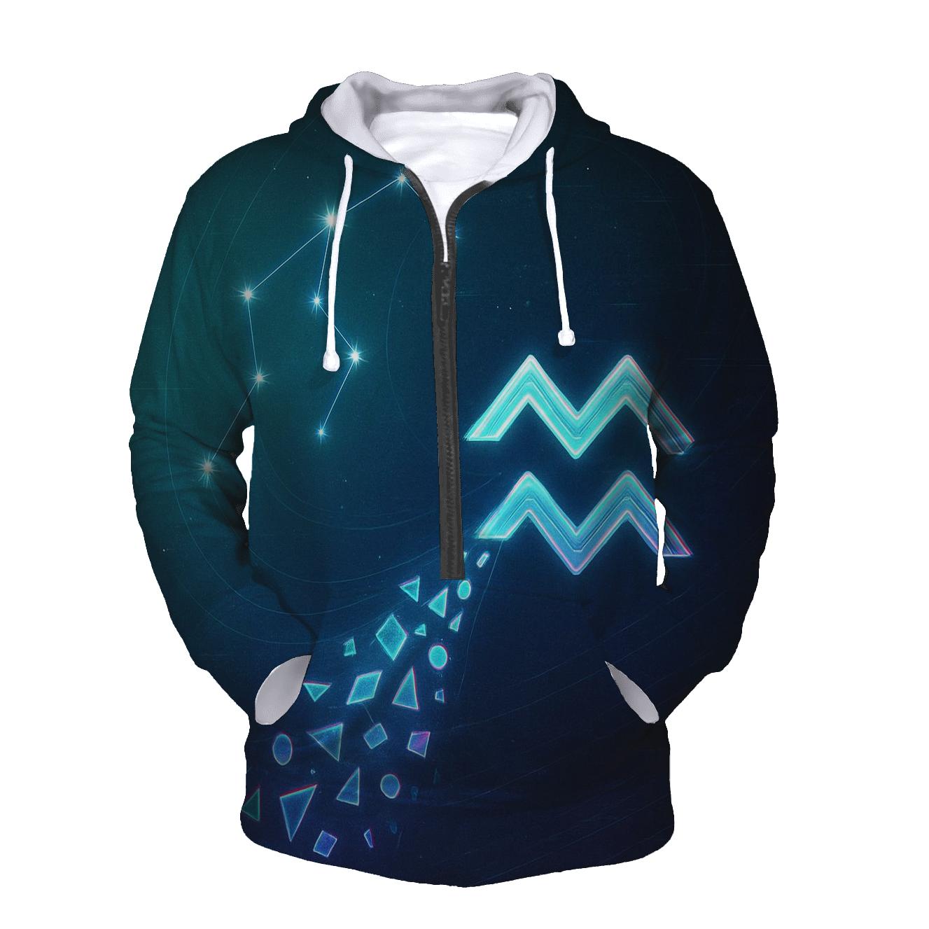 Aquarius Holographic Starstream pullover hoodies