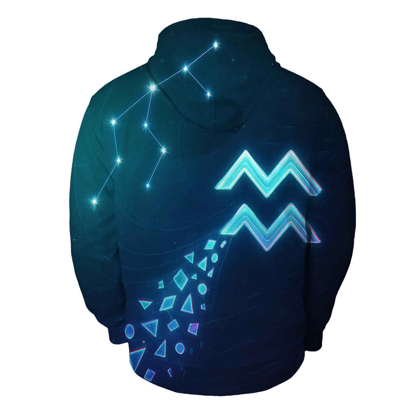 Aquarius Holographic Starstream pullover hoodies