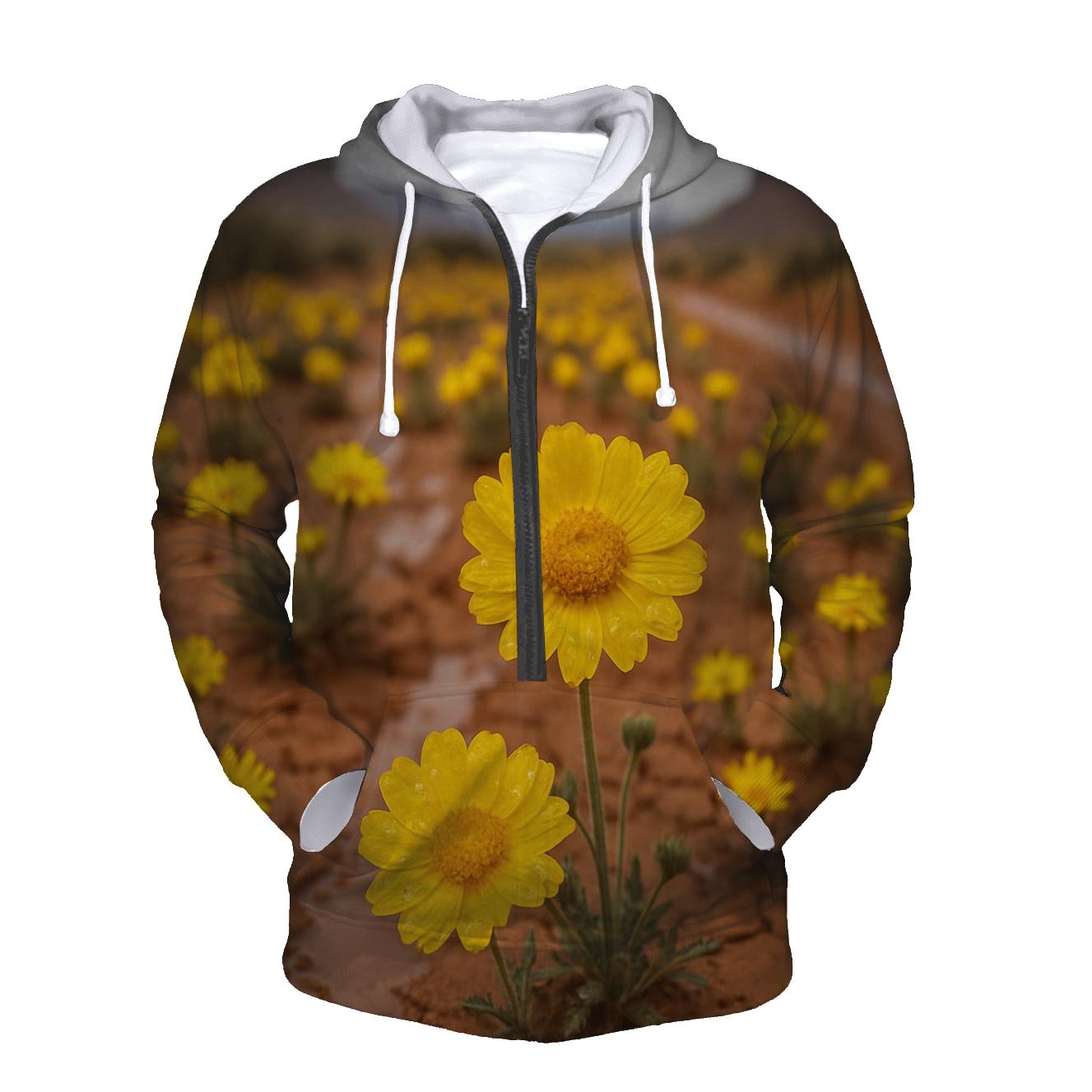 Desert Marigolds After Rare Rain graphic hoodies