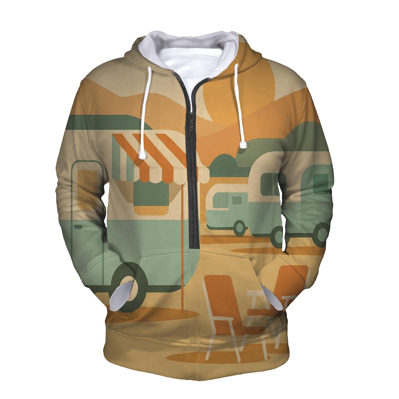 Sunny Caravan Park Morning premium hoodies