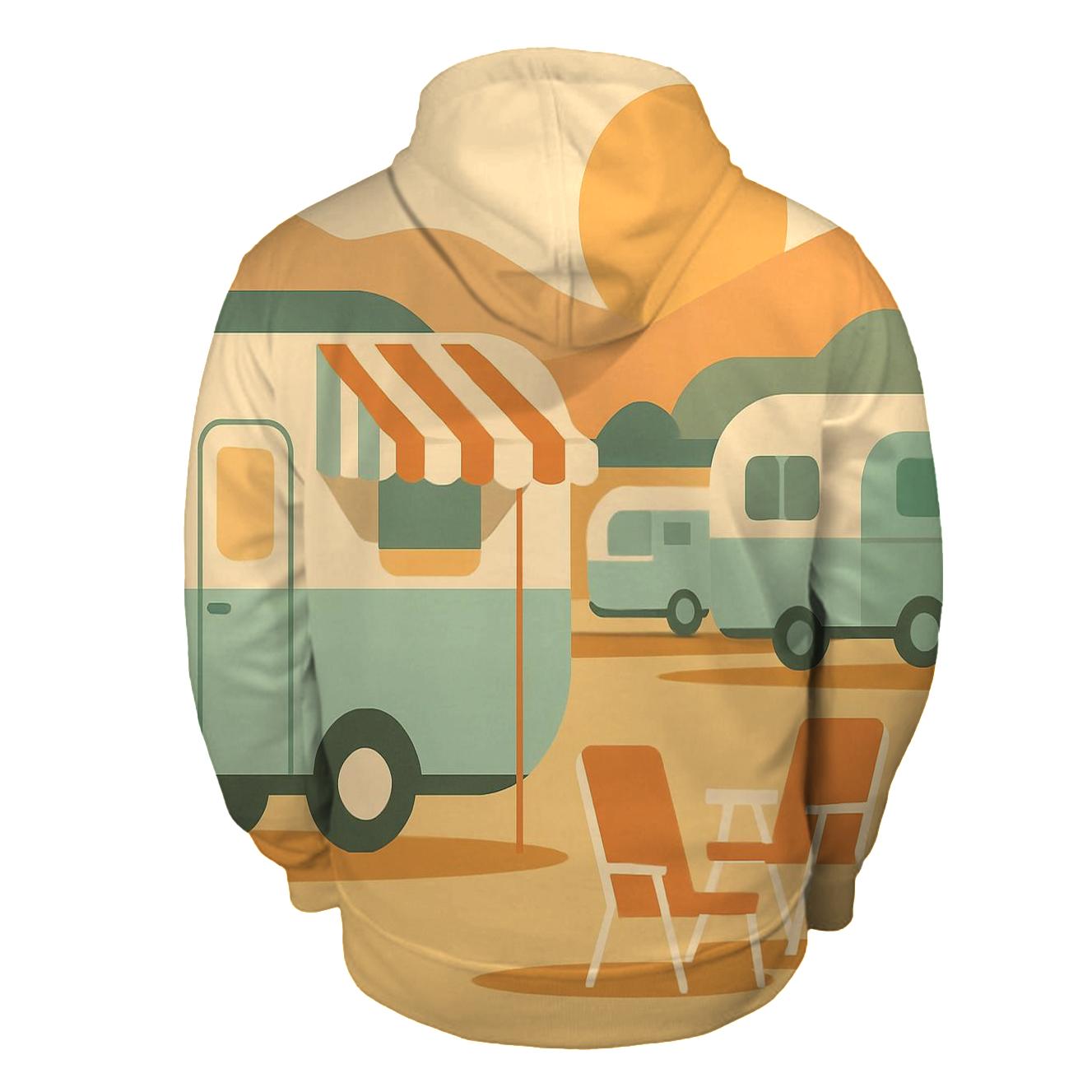 Sunny Caravan Park Morning premium hoodies