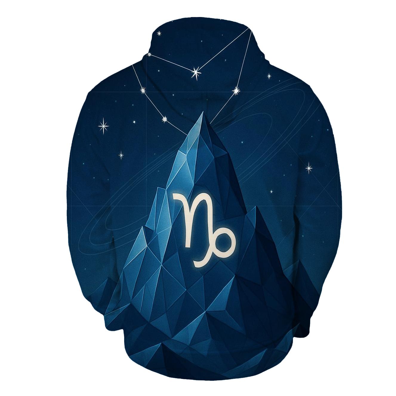Capricorn Crystal Peak Star Chart heavyweight hoodies