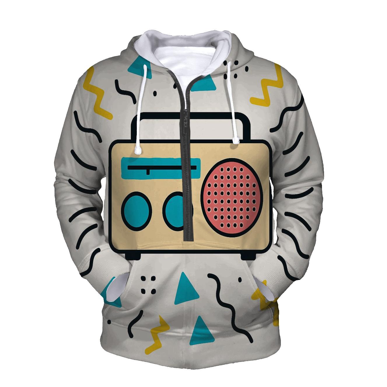 Memphis Radio Waves hoodie designs