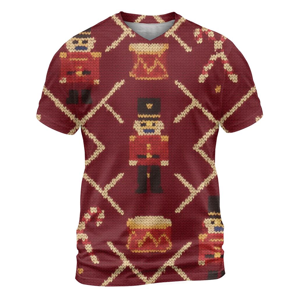 Nutcracker Drum Parade Lattice Design trendy printed shirt styles