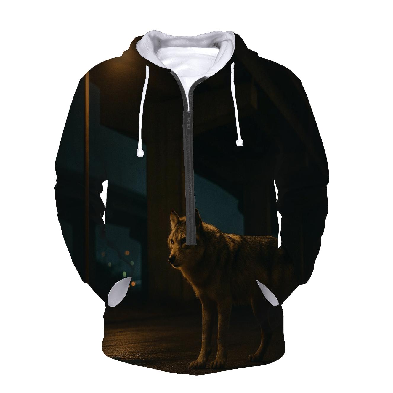 Urban Fringe Wolf Under Highway Overpass hoodie designs