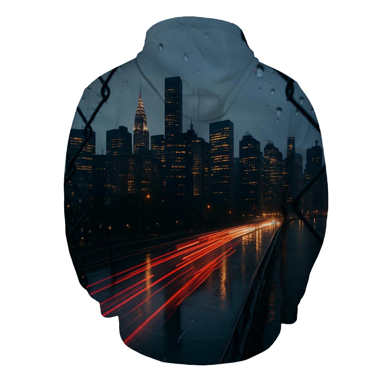 Rainy Evening Reflections On The FDR Drive heavyweight hoodies