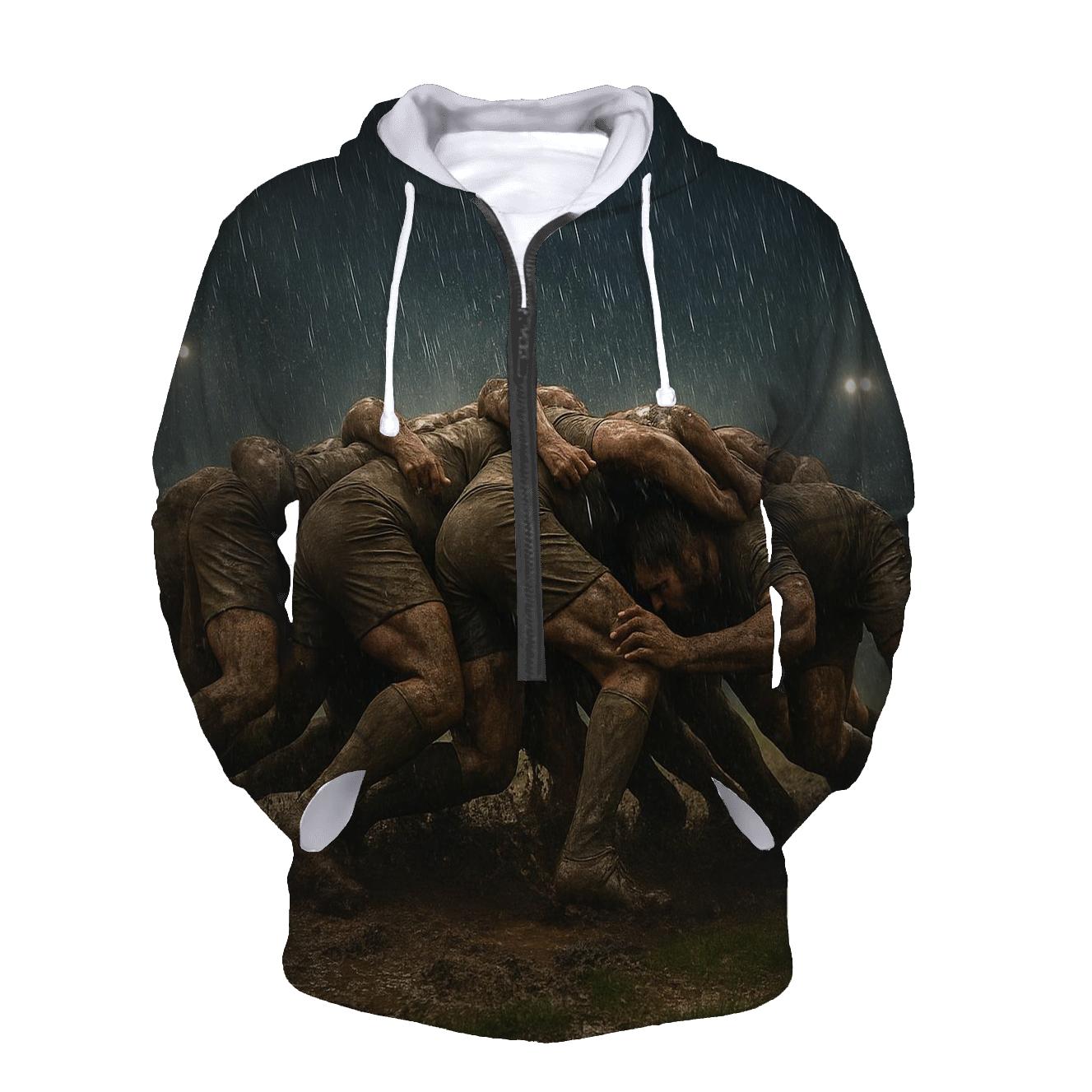 Rain Soaked Rugby Scramble hoodie styles