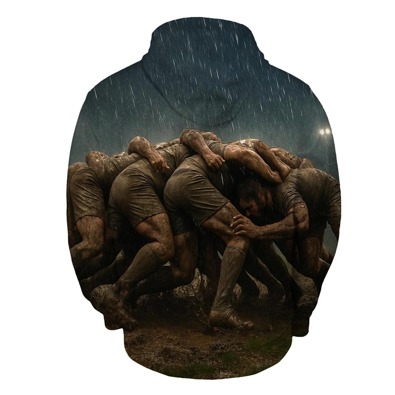 Rain Soaked Rugby Scramble hoodie styles