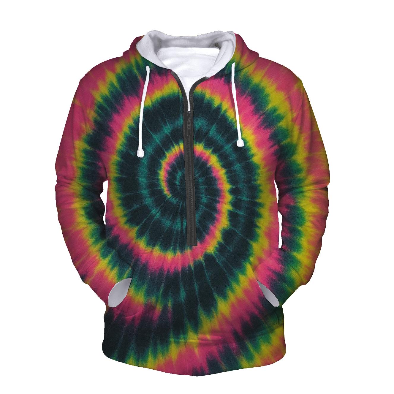 Neon Overdye Spiral Galaxy hoodies fashion