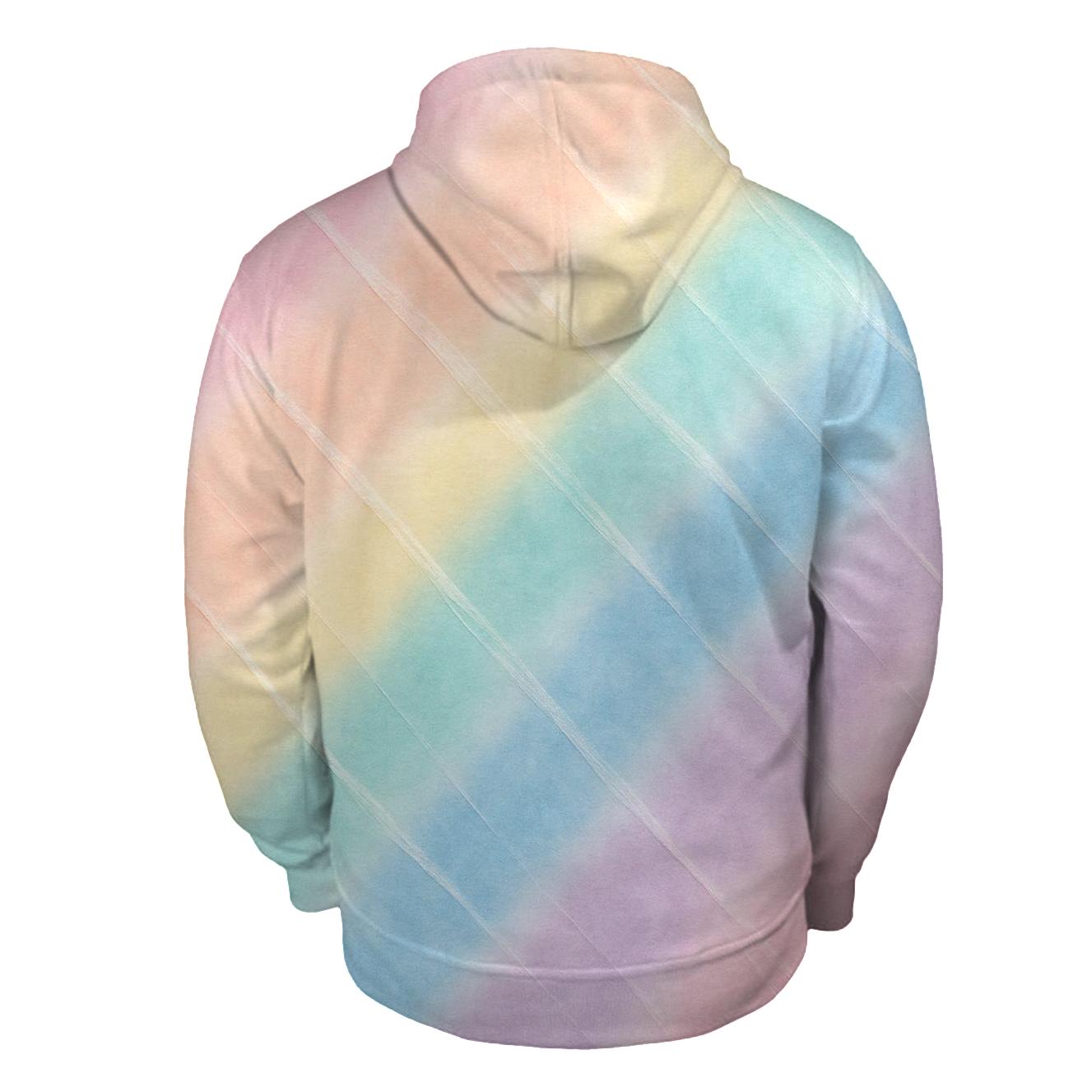 Pastel Diagonal Fold Rainbow hoodie designs