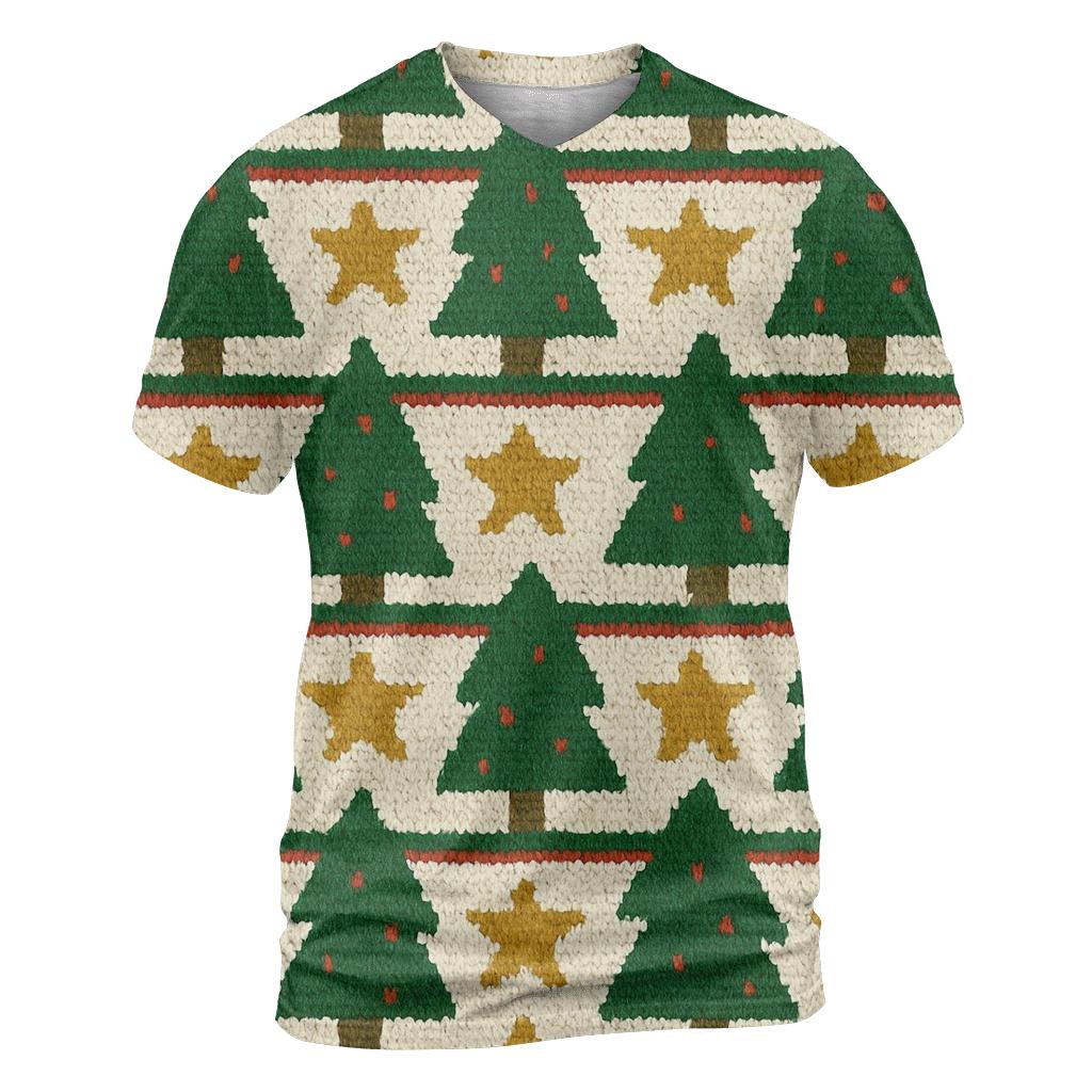 Evergreen Star Stack Brick Design vibrant all-over design tees