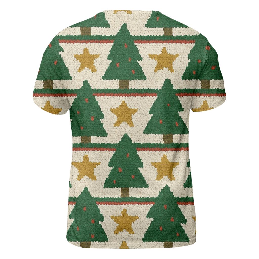 Evergreen Star Stack Brick Design vibrant all-over design tees
