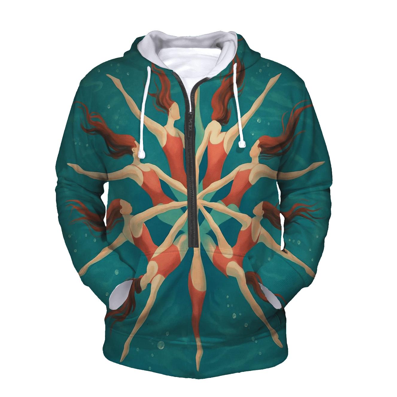 Underwater Synchronized Swimming Bloom heavyweight hoodies