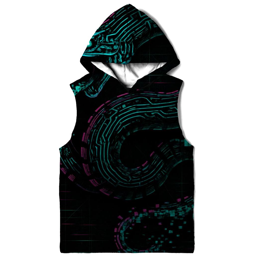 Digital Glitch Ouroboros hoodie trends