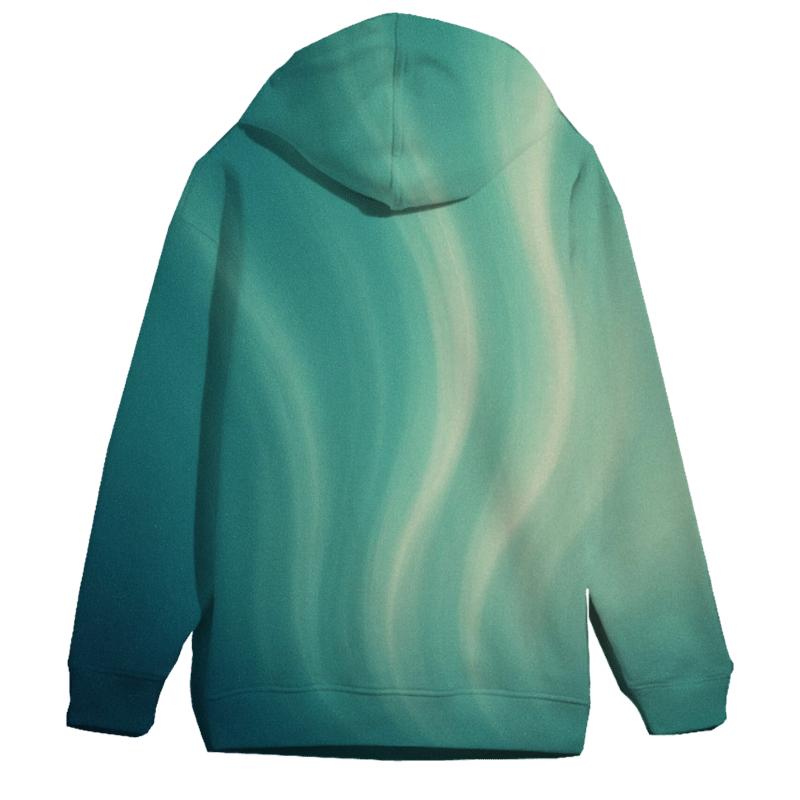 Glacial Aurora Drift premium hoodies