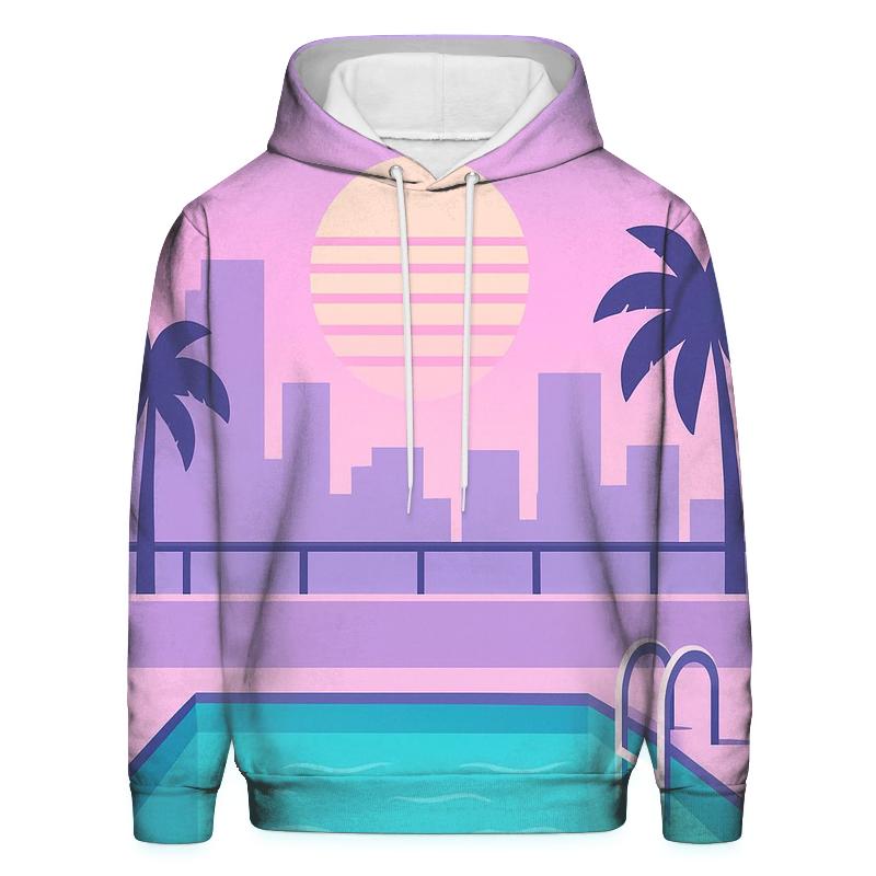 Vaporwave City Pool hoodie trends