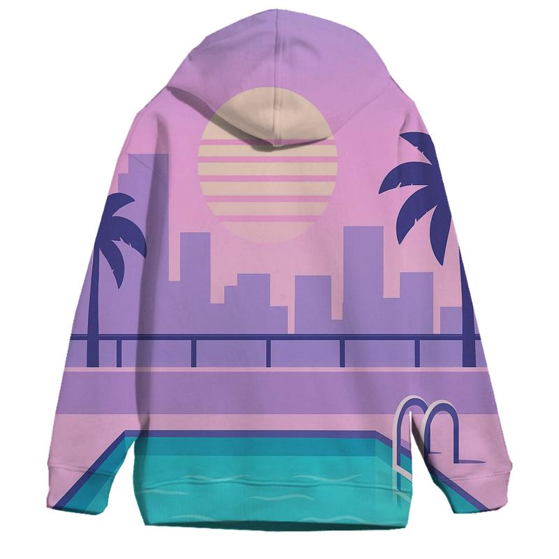 Vaporwave City Pool hoodie trends