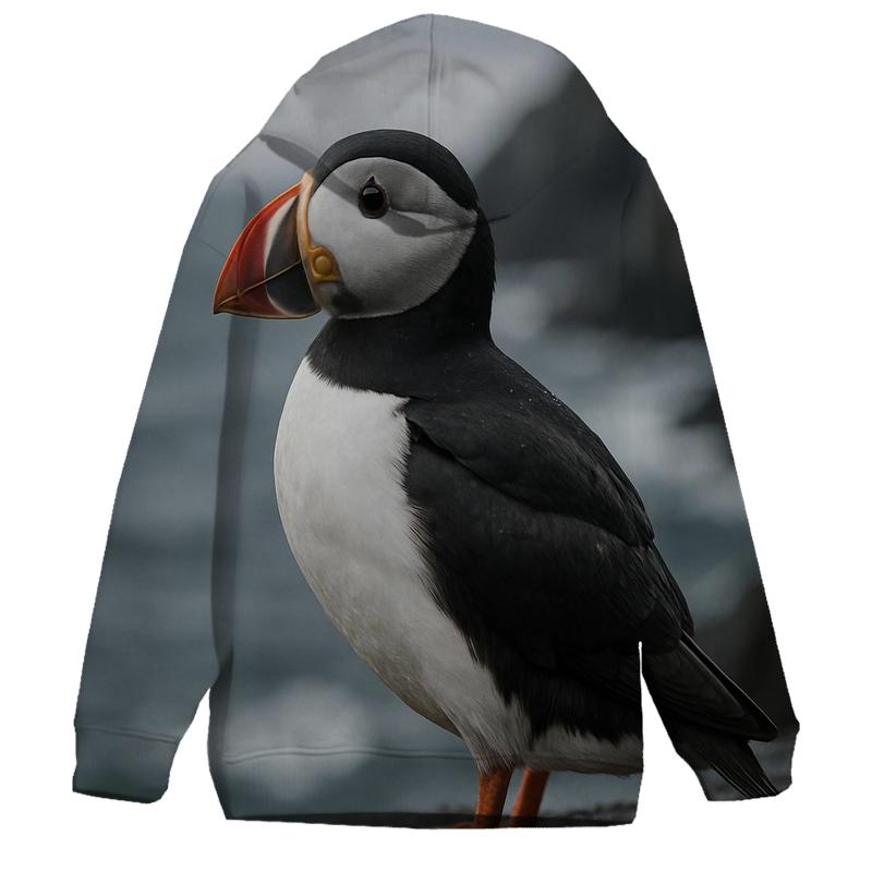 Atlantic Puffin Against Cliffside Swell hoodie styles
