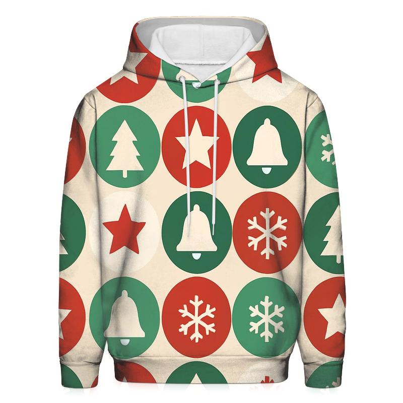 Evergreen Ornament Mosaic designer hoodies