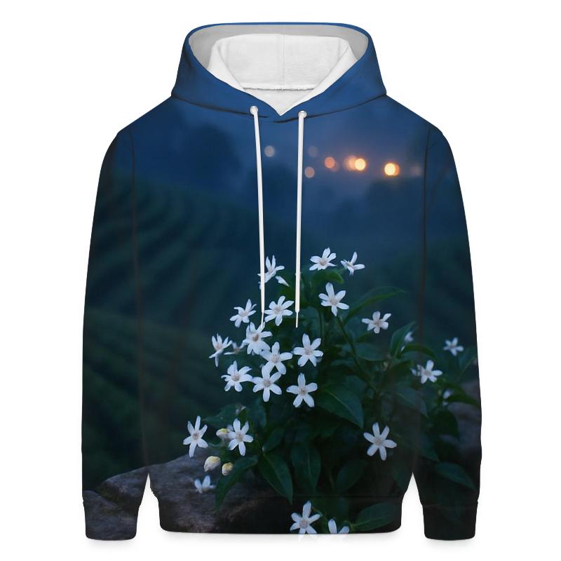 Tea Plantation Jasmine At Blue Hour hoodies fashion