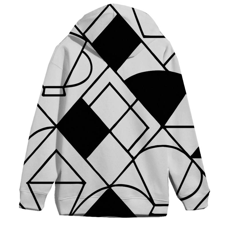 Monochrome Filter Geometry embroidered hoodies