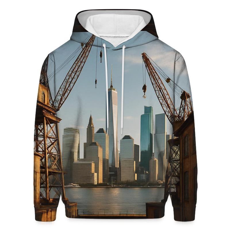 Brooklyn Navy Yard Industrial Skyline Frame hoodie trends