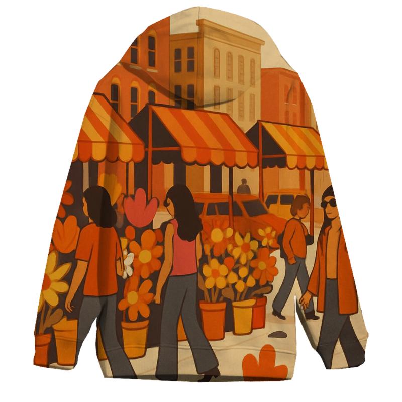 Funky Flower Market Stroll hoodie trends