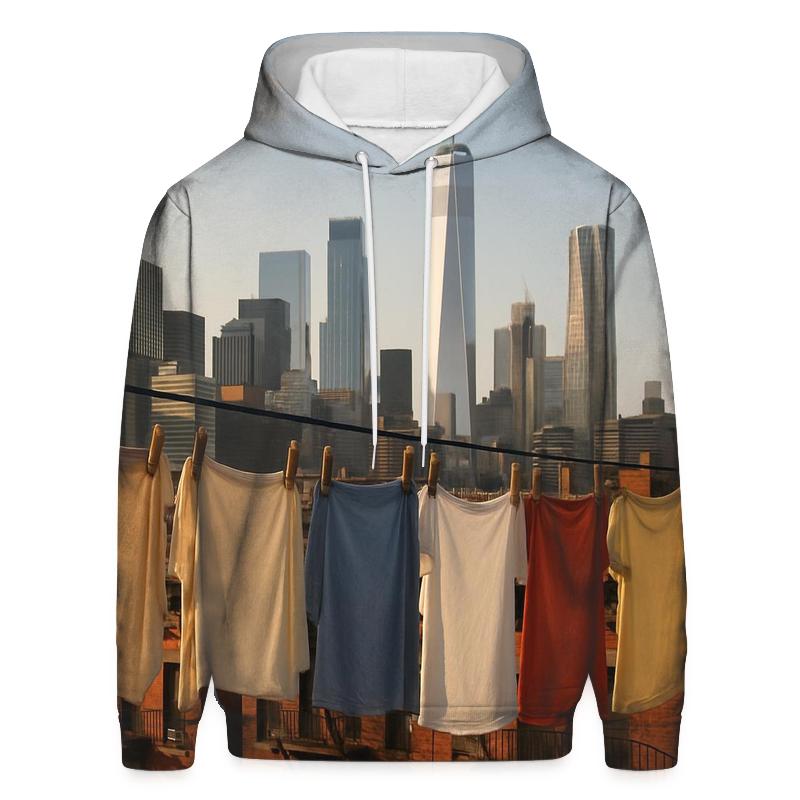 Chinatown Rooftop Laundry And Skyline hoodie designs