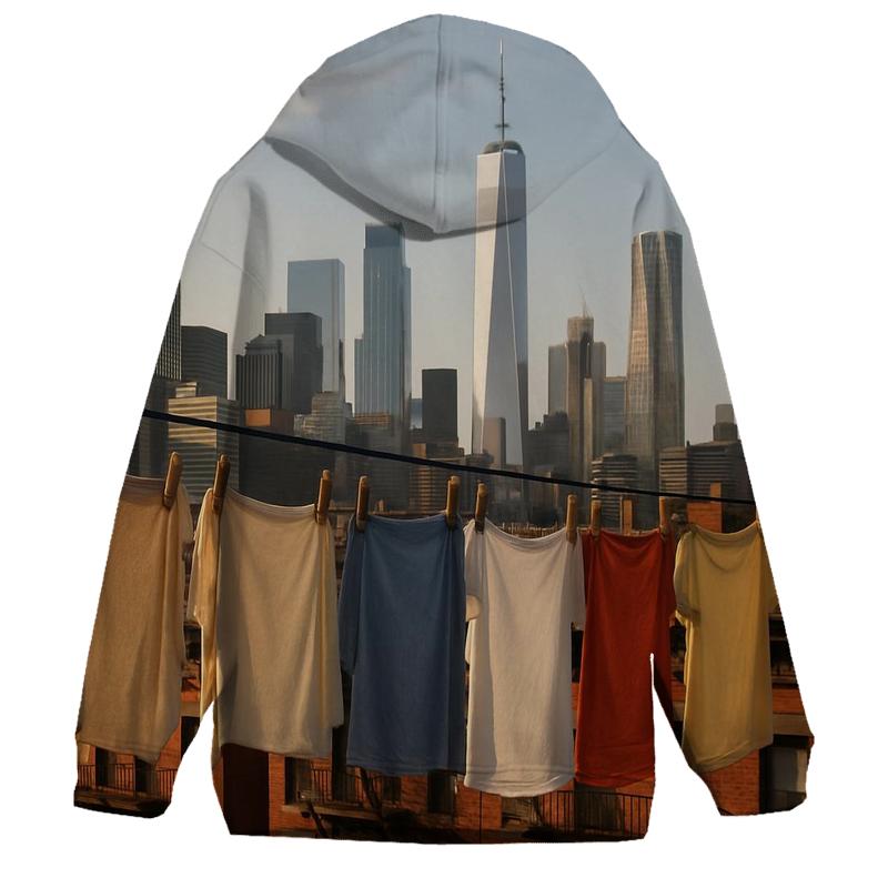 Chinatown Rooftop Laundry And Skyline hoodie designs