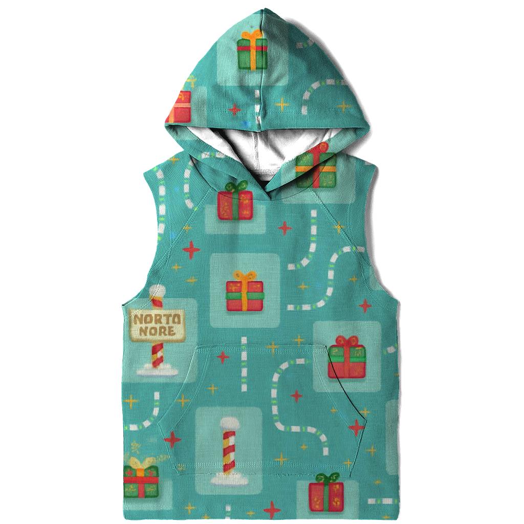 North Pole Signpost Tile Trail Design hoodie styles