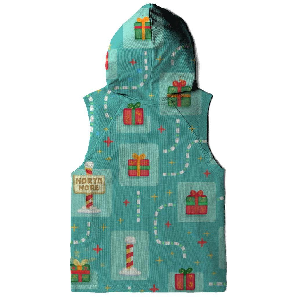 North Pole Signpost Tile Trail Design hoodie styles