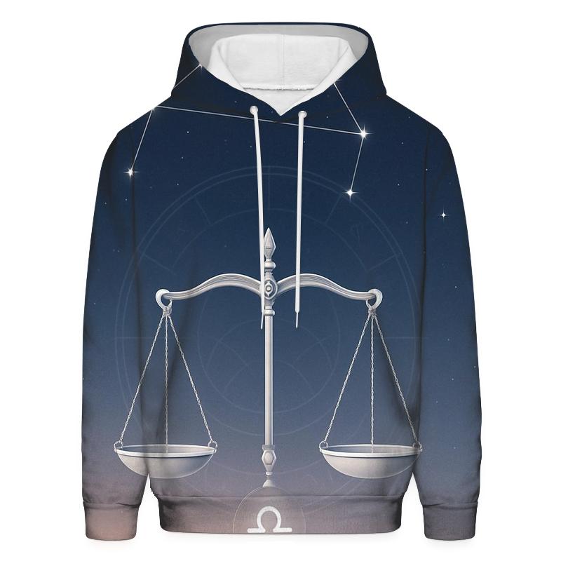 Libra Starlit Equinox Scales zip-up hoodies