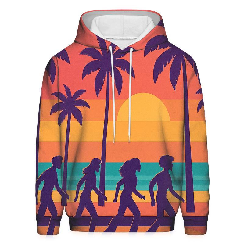 Sunset Boardwalk Skaters premium hoodies