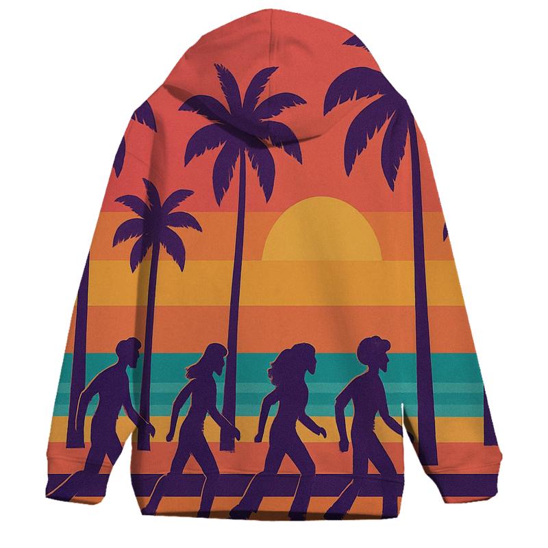 Sunset Boardwalk Skaters premium hoodies