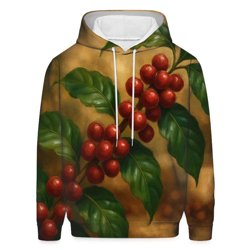 Cherry Cluster Path embroidered hoodies