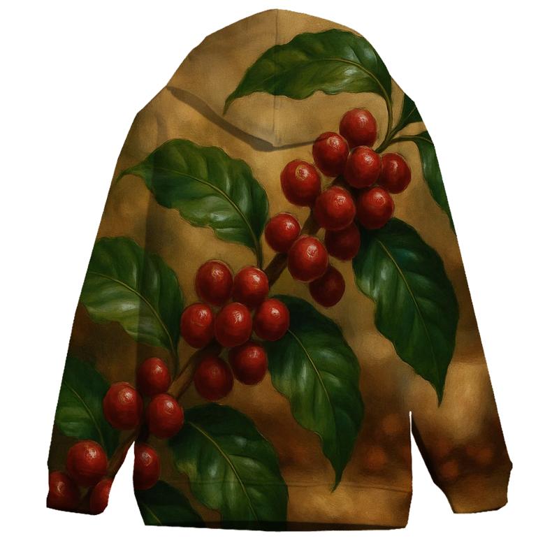 Cherry Cluster Path embroidered hoodies