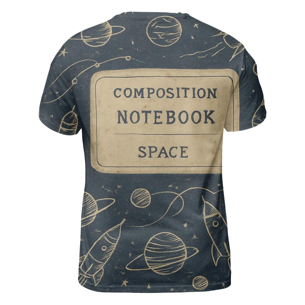 Faded Rocket Science Notebook Cover statement graphic shirts