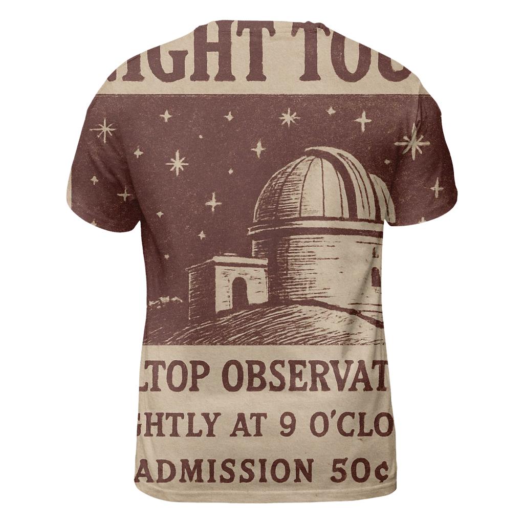 Old Observatory Night Tour Flyer statement graphic shirts