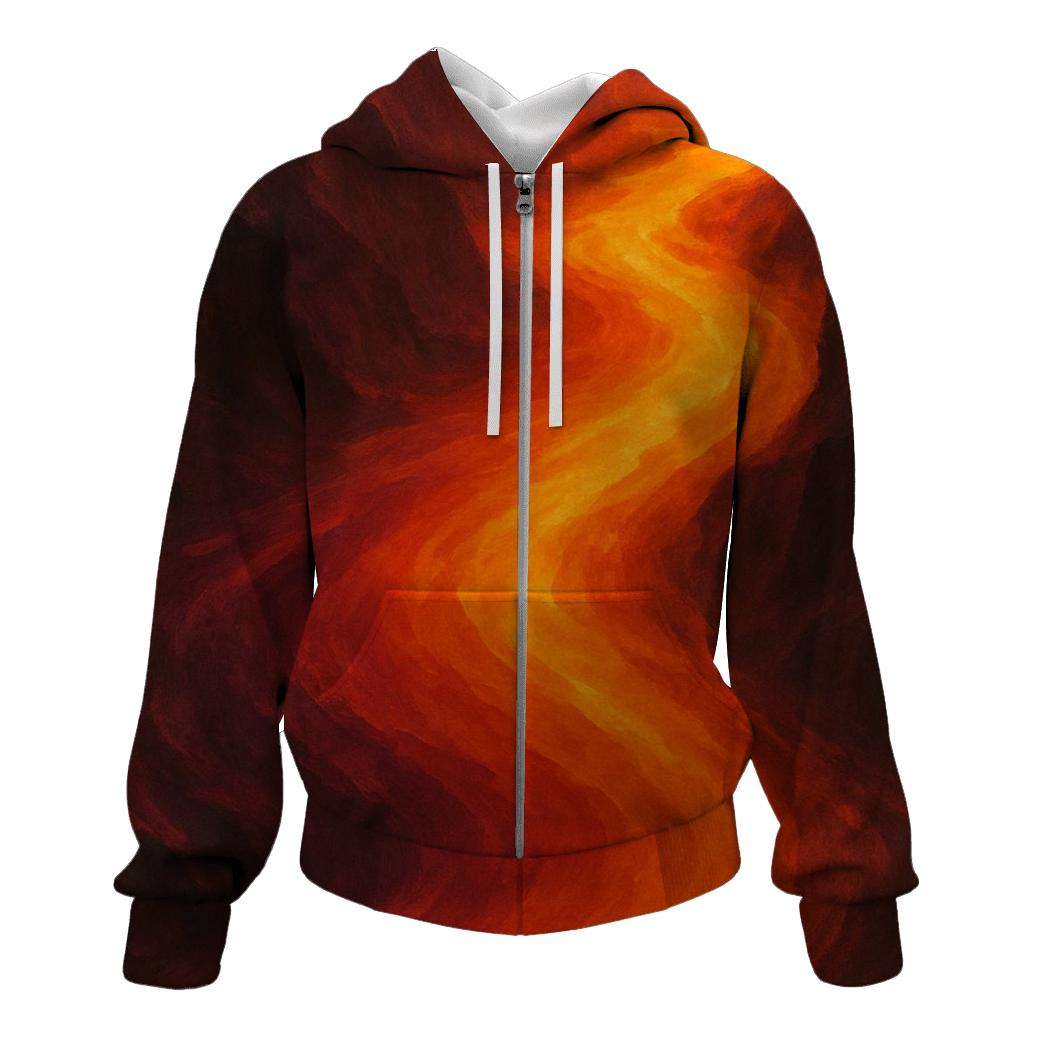 Molten Canyon Flow zip-up hoodies