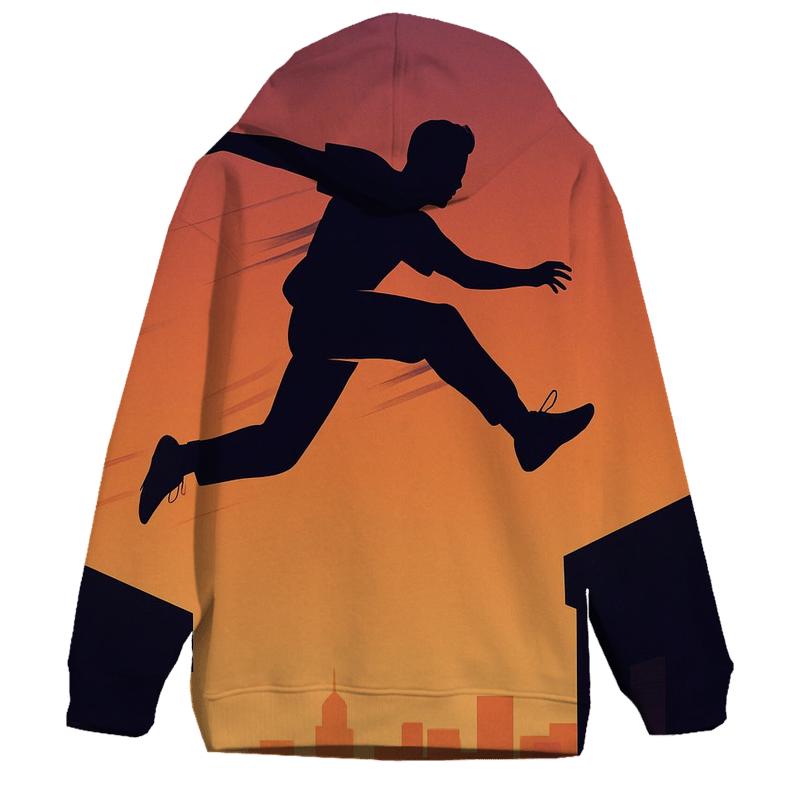 Urban Parkour Skyline Leap designer hoodies