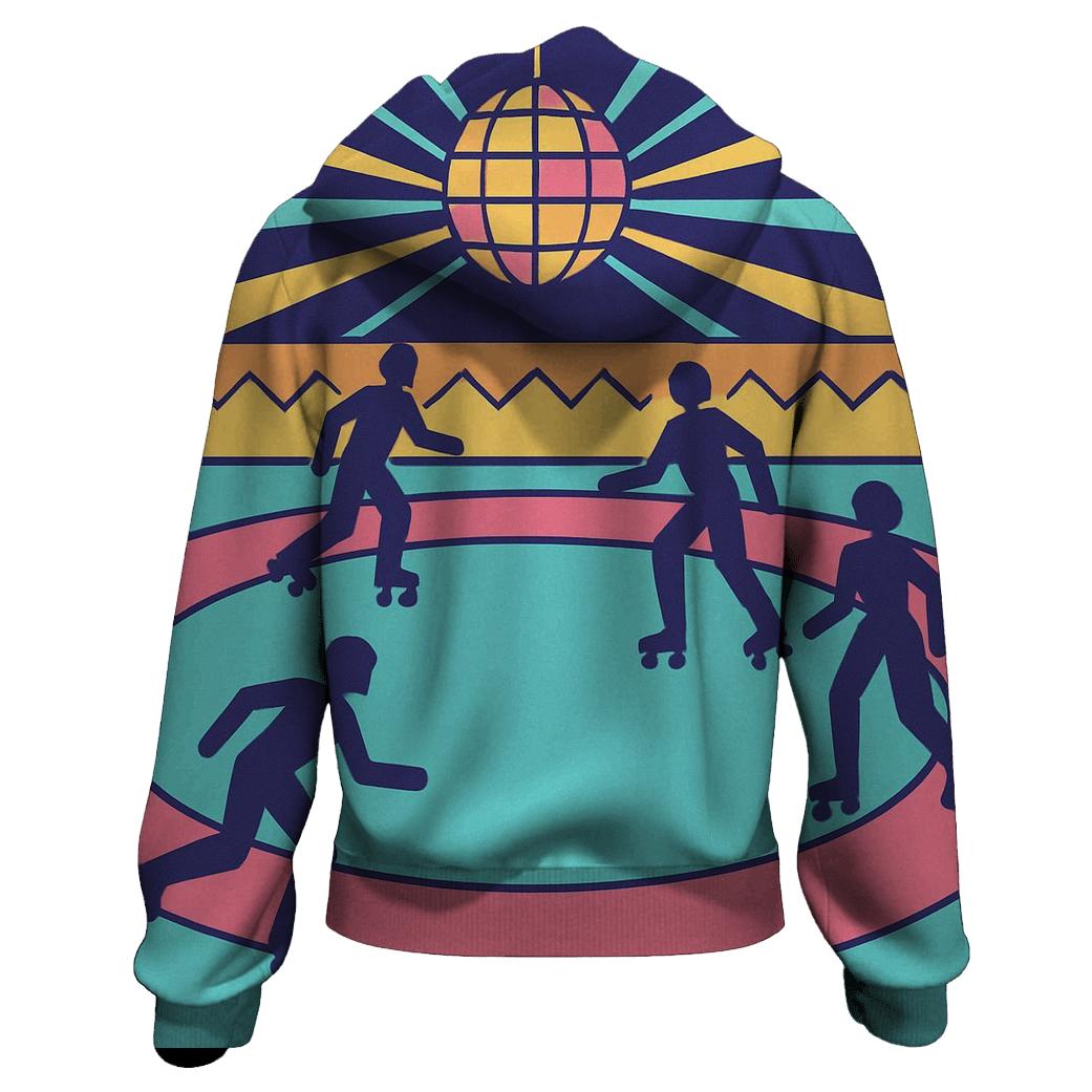 Neon Roller Disco Loop designer hoodies