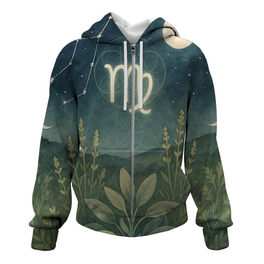 Lunar Virgo Healing Garden graphic hoodies