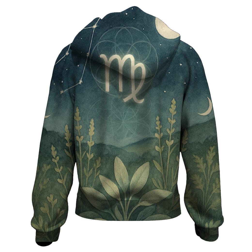 Lunar Virgo Healing Garden graphic hoodies