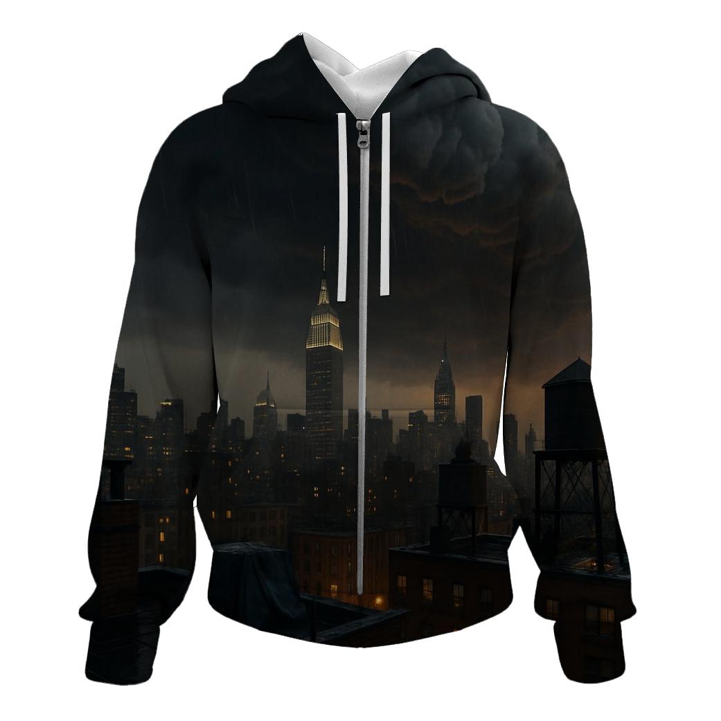 Summer Storm Approaching Midtown Rooftops premium hoodies