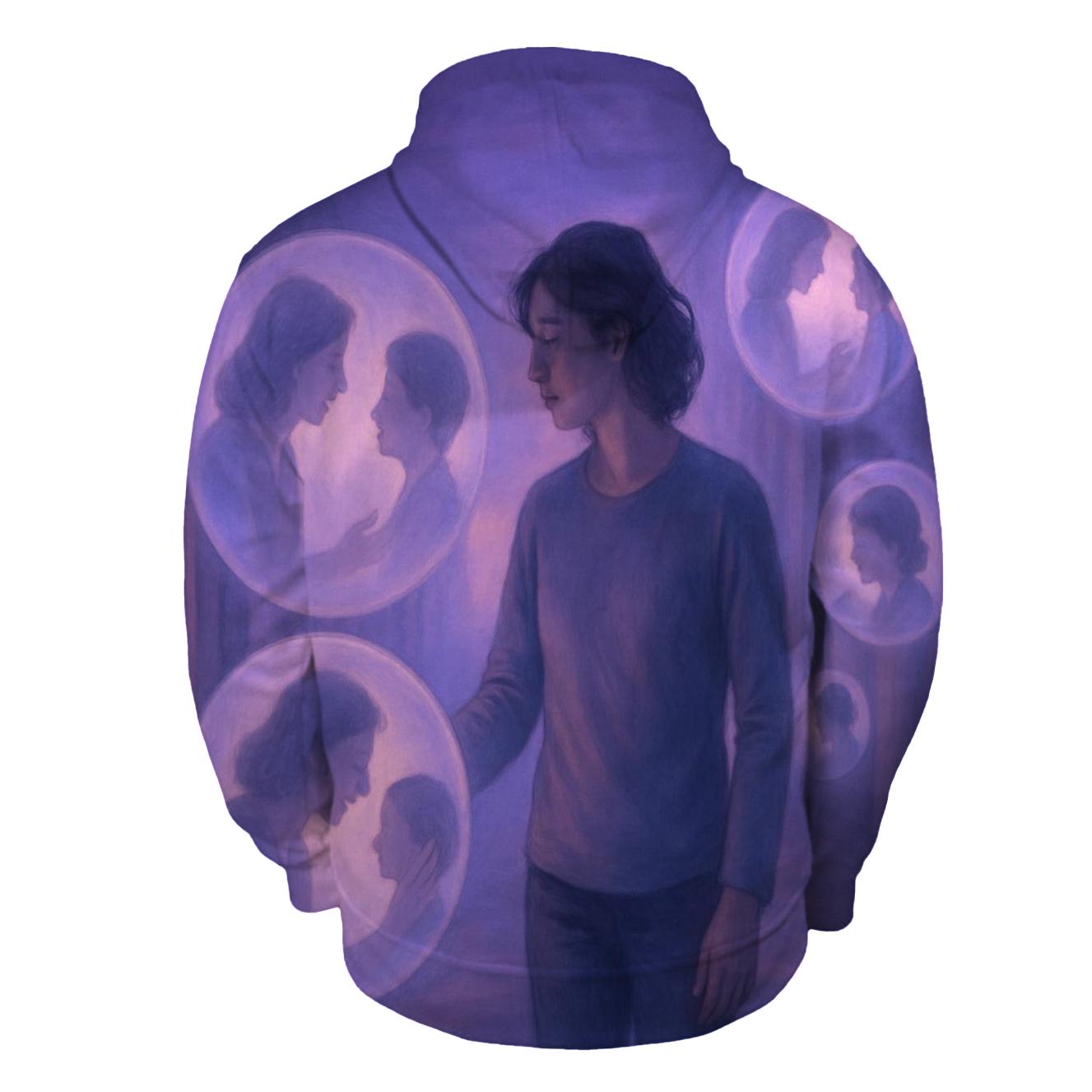 Her Voice In The Quiet Corners Of Time embroidered hoodies