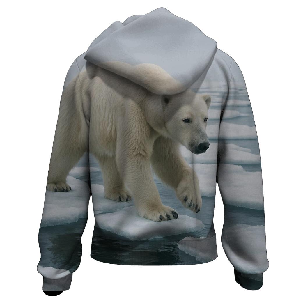 Polar Bear Crossing Drift Ice Lead premium hoodies