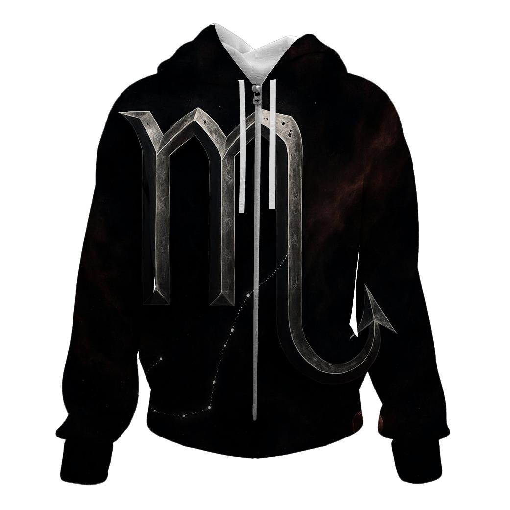 Scorpio Nebula Shadow Sigil printed hoodies